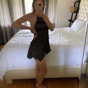 Free People halter, side cut romper